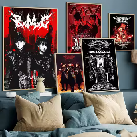 Babymetal Movie Sticky Posters Retro Kraft Paper Sticker DIY Room Bar Cafe Aesthetic Art Wall Painti