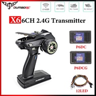 DUMBORC X6 6CH 2.4G Transmitter Remote Control P6DC P6DCG Receiver With 12LED Light For RC Car Truck