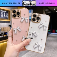 OPPO Reno 8T 10 11 12 13 Pro Plus 4G 5G A60 F11 Pro A3s A12e fon sarung mini ribbon electroplated ca