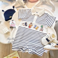 MyMy BaBy Newborn BaBy Boy Clothes Body Polo Striped Mouse Dog Duck 0-3 Months 3-6 Months 6-9 Months