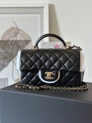 Chanel mini classic flap 20 with handle