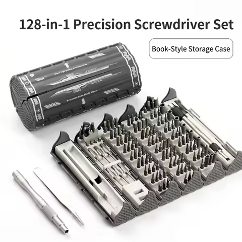 Tool 128in1 Portable Kit 128in1 Screwdriver Set Precision Repair Kit Book Style Manual Portable Manu
