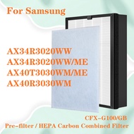 สำหรับ Samsung เครื่องกรองอากาศ AX34R3020 AX34R3020WW AX34R3020WW/ฉัน AX40R3030WM คอมโพสิต HEPA แบบ2