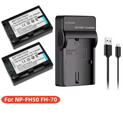 NP-FH50 NPFH50 NP-FH70 FH100 Battery + Charger for Sony A230 A290 A330 A380 A390 DSC-HX1 HX100V HX20