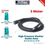 TOTAL High Pressure Washer Water Jet Outlet Hose 3Meter Suitable For TGT11306 TGT113026 Water Jet 12