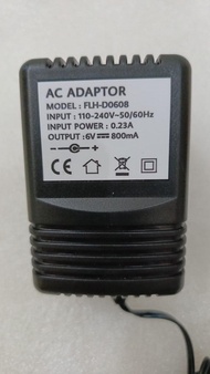 AC ADAPTOR 6V 800MA MODEL FLH-D0608-Jayantika