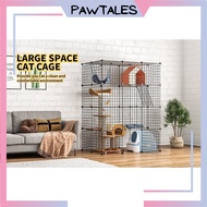 PAWTALES DIY Panel Pet Cage Fence Dogs Rabbits Cat Cage Iron Metal Grids Storage Rack DIY Cage Sangk