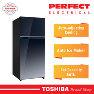 Toshiba 661L Auto Ice Maker Inverter Refrigerator GR-AG66MA (GG) 2 Door Fridge Top Mount Freezer