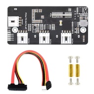 For  Compute Module 4 CM4 PCIe to  PCI-E to Four-Way SATA3.0 Card 6Gbps High-Speed  Expansion Board