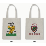 Plain Canvas Zipper Tote Bag Canvas Tote Bag - Nct Kpop/