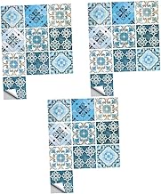 OSALADI 30 pcs Simulated tile stickers self- adhesive mosaic sticker tile decals mosaic tile stickers for bathroom Decorative Tile Stickers self adhesive wall tiles Baroque pvc 4x Mirror