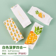 Set of 100 trays INCLUDED pineapple cake bag size 13,5x4,8x2.2cm