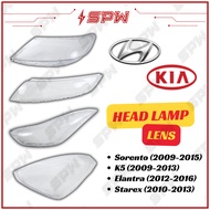 KIA HYUNDAI Head Lamp Lens Head Light Cover Headlamp Headlight Transparent Clear Lens Sorento K5 Ela