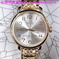 台灣特價新款原單正品COACH手錶 蔻馳 女士手錶 精美石英錶 鋼帶女錶 時尚女錶 美國潮牌
