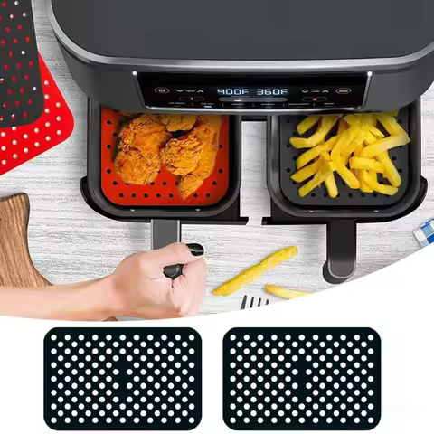Air Fryer Silicone Liner For Ninja Foodi DZ201 Heat Resistant Steamer Mat Non-stick Oven Tray Air Fr