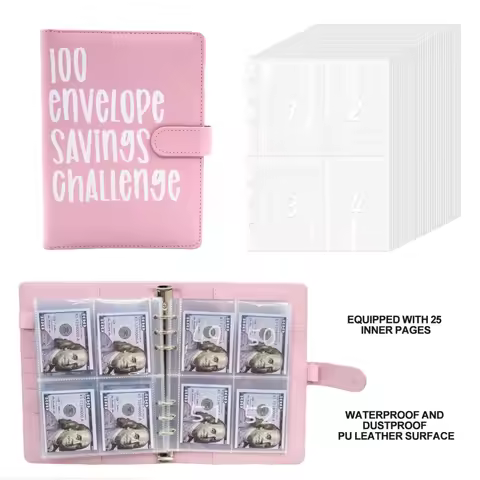 Envelope Challenge Binder Save Savings Challenges Loose-Leaf Binder Budget Binder With Cash Envelope