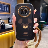 Realme 12 5G 13 5G C65 5G Narzo 70X 5G Narzo N65 5G Case Small Bear Case with Lanyard