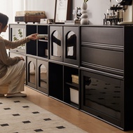 Living Room Module TV Cabinet Nordic Style All Solid Wood Combination Cabinet Bedroom Bedside Storag