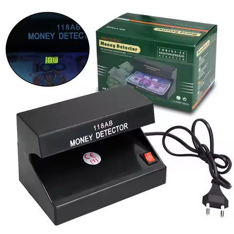 Desktop Counterfeit Bill Money Detector Uv Flashlight Handheld Currency Fake Money Detector Cash Ban