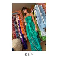 Kemissara Spiral Tube Dress - Emerald Green (Pre order 7-10 day)