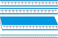 36 PCS Student Number Line, 0 to 30 Number Line Strips Dry Erase Surface Number Cognition, Counting,