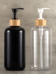 2入組500ML肥皂/乳液分配器套裝，真空灌裝瓶，家用洗髮水瓶套裝，帶有竹泵的擠壓容器，用於乳液，洗髮水，沐浴皂，手部消毒劑等/分裝"}, {"original_sentence": "16oz Plastic Dishwasher And Hand Soap Dispenser Set, Refillable Liquid Soap Bottle For Kitchen Or Bathroom(Black &amp; Clear)", "translate_zh_tw": "16盎司塑料洗碗機和手動肥皂分配器套裝，可重複使用的液體肥皂瓶，適用於廚房或浴室（黑色和透明）