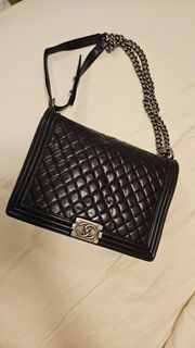 Chanel Boy Bag Black Quilted Leather