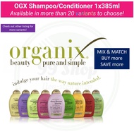 OGX Shampoo Tea Tree Mint Shampoo/Conditioner Keratin Argan Oil Cherry Blossom Biotin Collagen Essen