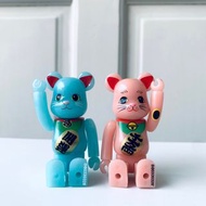 メディコムトイ｜MEDICOM TOY Be@rbrick Bearbrick S33 33代 招財貓 蓄光 夜光 庫柏力克熊 100% ❶藍色蓄光招財貓｜1280$ ❷紅色蓄光招財貓｜1880$