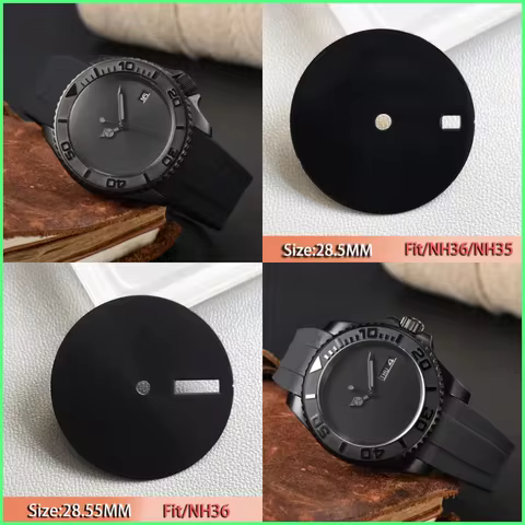 For NH35/NH36 Movements Blank Sterile 28.5mm Dial Sun Texture Smooth/Matte Calendar Week Display Win