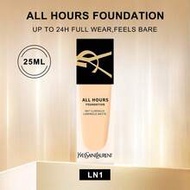 Yves Saint Laurent All Hours Foundation Full Cover Luminous Matte-All Day Long Wear #LC1 #LC2 #LN1 #