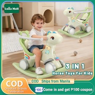 Rocking Horse For Kids With Push Handle&Safety Fence Rocking Chair For Baby Toy Horse Ride-On Toys