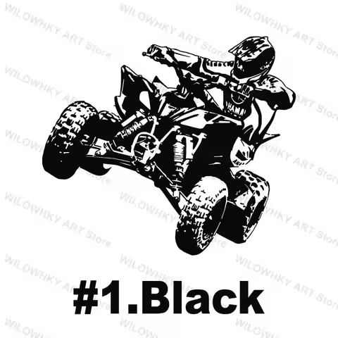Four Wheel Mountain Bike Vinyl Wall Sticker ATV Motorcycle Fans Teen Room Bedroom Garage Decoration 