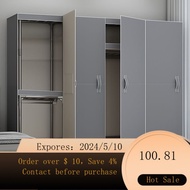 Open Door Wardrobe Simple Cloth Wardrobe Household Bedroom Full Steel Frame Thickened Thickened Rental Room Strong and