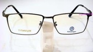 【angel精品眼鏡】Volkswagen 簡約素型 TITANIUM IP 超加寬_超彈性_鏡架 5001 加長鏡腳