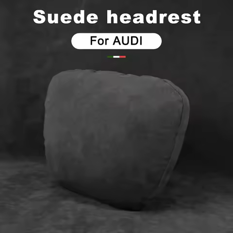 For AUDI A1 A3 A4 A5 A6 A8 Q3 Q4 Q5 Q7 RS5 RS6 RS7 SQ5 TT e-tron Suede Car Neck Rest Pillow - Auto S