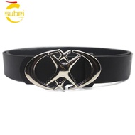 SUBEI Leather Belt, Moon Star Y2k Y2k Gothic Punk PU Decorative Crossed Men Women RPID