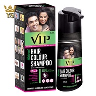 VIP HAIR COLOUR SHAMPOO 180ml Black for Men & Women | Alternate to Hair Dye | Salon Like Hair Color