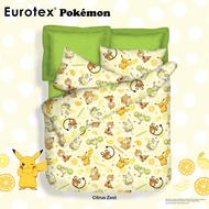 Pokemon Microluxe, 900 Thread Count, Fitted Bedsheet Set / Summer Light Quilt, Pikachu, Psyduck, Ded