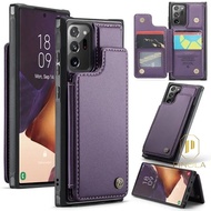 Samsung Note 20 Ultra / 10+ Plus Premium Leather Case Magnet PU Card Slot Holder Standing RFID Block