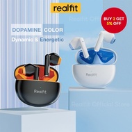 Realfit F2 Bluetooth Earphone Dopamine-Color Wireless Earbuds with Mic Excellent Stereo Sound Long P