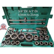 SOCKET WRENCH SET MAKUTE JAPAN 21MM TO 65MM/ 3/4 DRIVE SOCKET