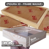 3D Frame 30x40x5cm (HIGH QUALITY), Dowry Frame, 3D Dowry Frame made of Dutch Teak wood