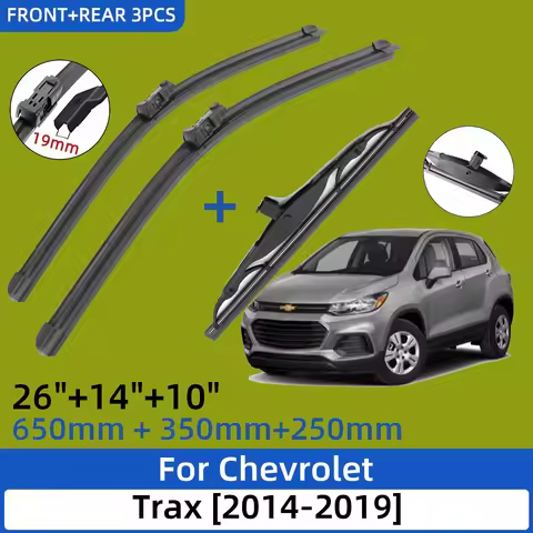 For Chevrolet Trax / Holden Barina / Opel Mokka 2014-2019 26"+14"+10" Front Rear Wiper Blades Windsh