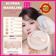 (AIKO)ALYSSA MADELINE SUNSCREEN MAKEUP SETTING COMPACT POWDER SPF45 PA+++