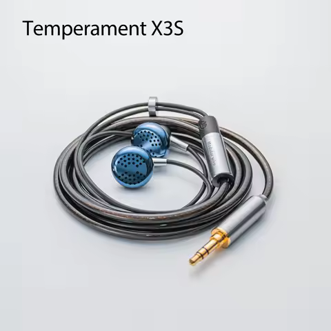 Temperament X3S HIFI In-ear Earphone Lightweight Gaming Comfort Sports Flat Head plug Earbuds
