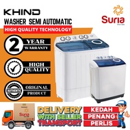 (Free Delivery)Khind 7kg/10KG/12KG Semi Auto Washing Machine Washer Mesin Basuh Washer Dryer 洗衣机 WM7