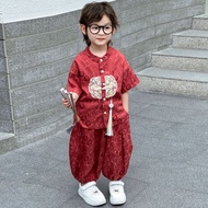 2pcs Boys Traditional Hanfu Sets Kid's Chinese Cheongsam Tangsuits CNY Cheongsam Boys Hanfu Sets Chi