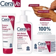 CeraVe Itch Relief Moisturizing Lotion 8 oz 237ml&Itch Relief Moisturizing Cream 340g&Eczema Relief 