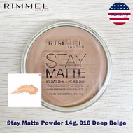 Rimmel® Stay Matte Powder 14 g แป้งอัดแข็ง ปกปิดผิวหน้า เนื้อบางเบา